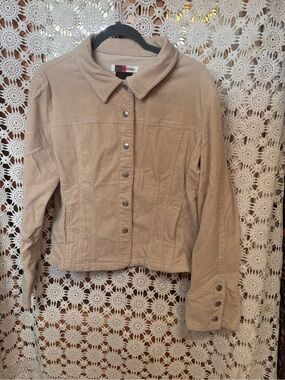 Live a Little Tan Corduroy Button-Front Jacket